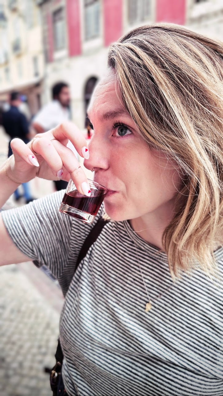 Rianna, Dusted founder, sipping Ginja.