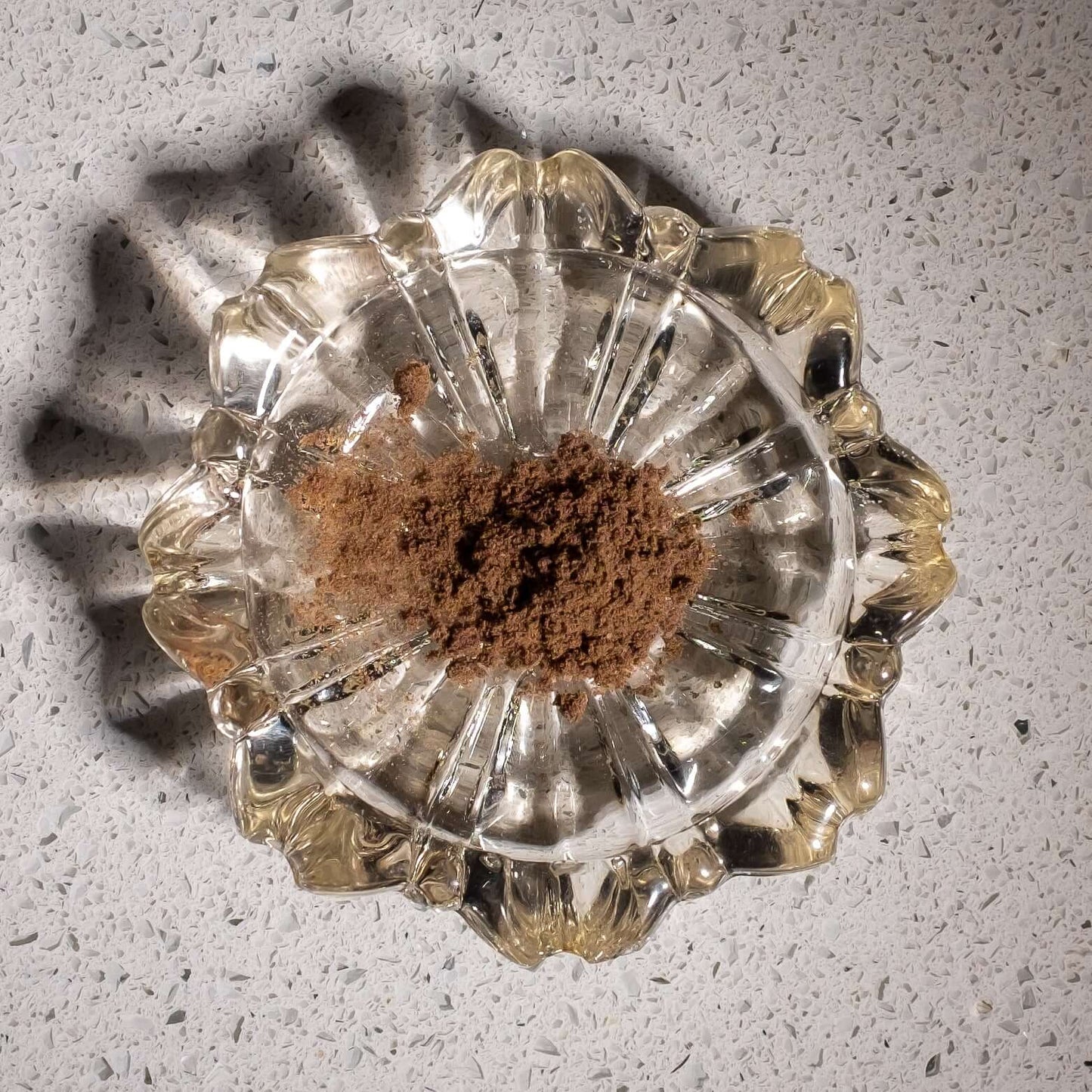 Truffle powder for topping popcorn, close up to show powderiness